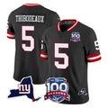 Johmsee NY.Giants #5 Kayvon Thibodeaux Player Black 100th Season & State Patch Vapor Limited Home Game Stitched Jerseys