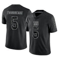 Johmsee NY.Giants #5 Kayvon Thibodeaux Player Black Limited Reflective Home Game Stitched Jerseys