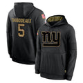 Johmsee NY.Giants #5 Kayvon Thibodeaux Player Black Salute to Service Hoodies Limited Game Stitched Jerseys