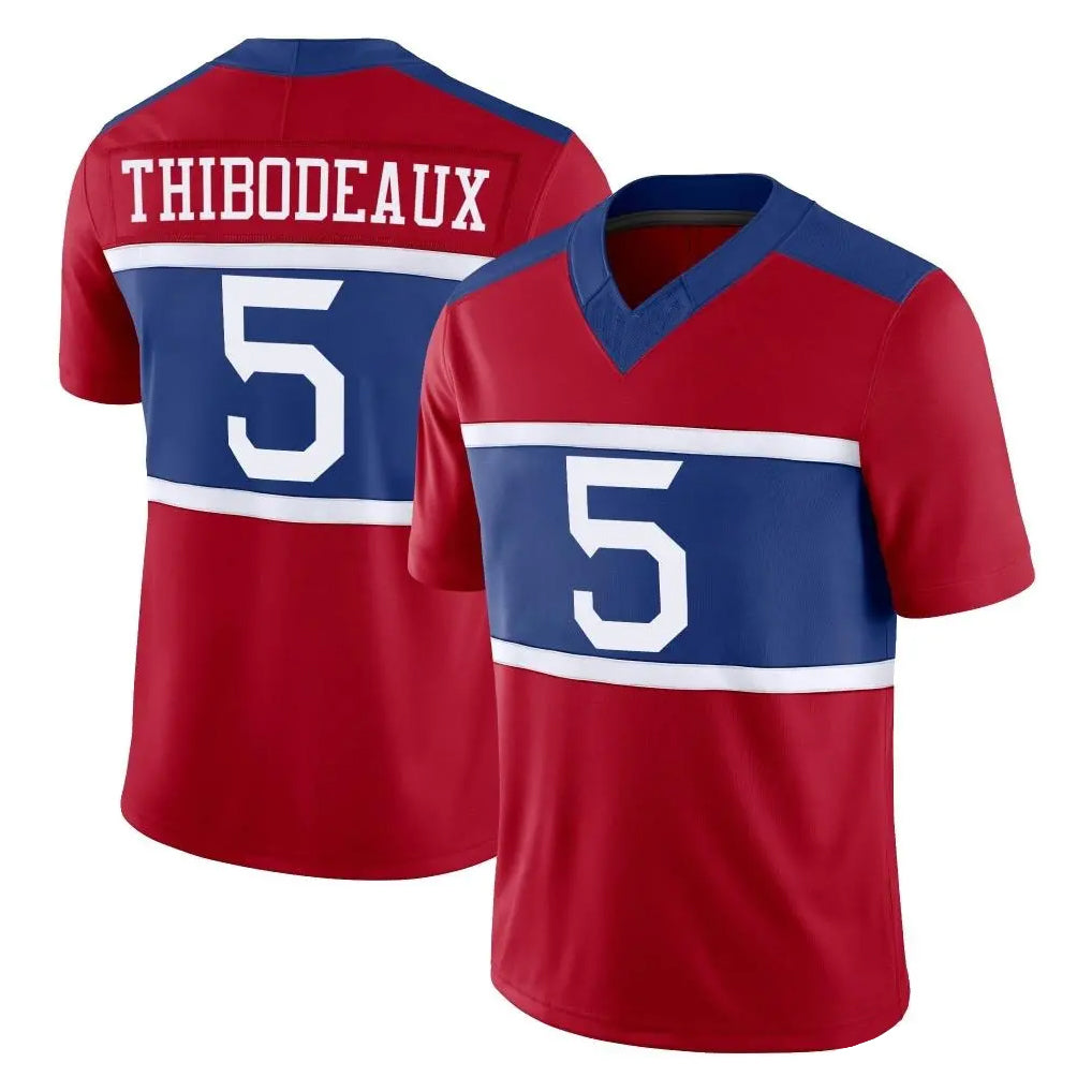 Johmsee NY.Giants #5 Kayvon Thibodeaux Player Red Century Vapor F.U.S.E. Home Game Stitched Jerseys