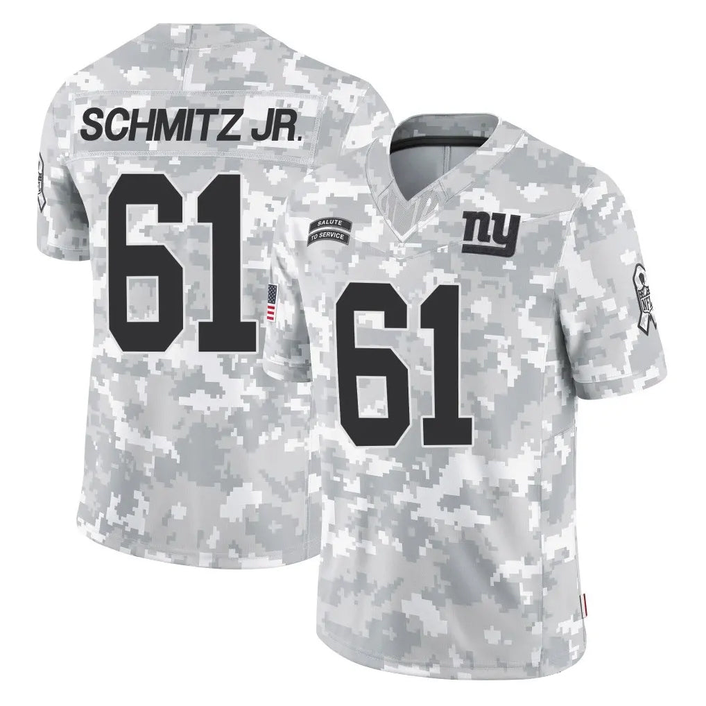 Johmsee NY.Giants #61 John Michael Schmitz Jr. Player Arctic Camo Salute To Service Limited Game Stitched Jerseys