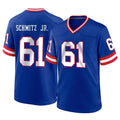 Johmsee NY.Giants #61 John Michael Schmitz Jr. Player Royal Classic Home Game Stitched Jerseys