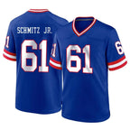 Johmsee NY.Giants #61 John Michael Schmitz Jr. Player Royal Classic Home Game Stitched Jerseys