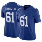 Johmsee NY.Giants #61 John Michael Schmitz Jr. Player Royal Limited Vapor F.U.S.E. Home Game Stitched Jerseys