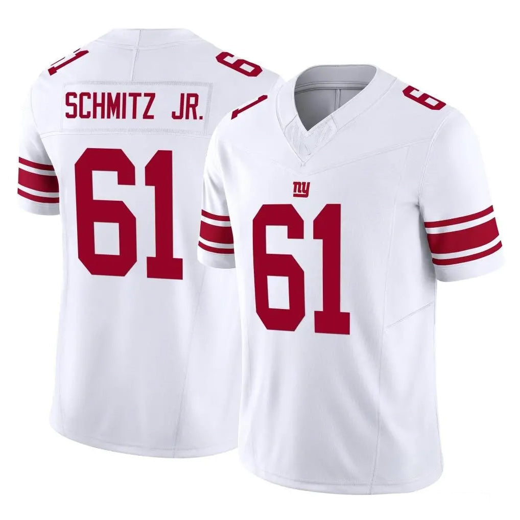 Johmsee NY.Giants #61 John Michael Schmitz Jr. Player White Limited Vapor F.U.S.E. Home Game Stitched Jerseys