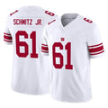 Johmsee NY.Giants #61 John Michael Schmitz Jr. Player White Limited Vapor F.U.S.E. Home Game Stitched Jerseys