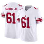 Johmsee NY.Giants #61 John Michael Schmitz Jr. Player White Limited Vapor F.U.S.E. Home Game Stitched Jerseys