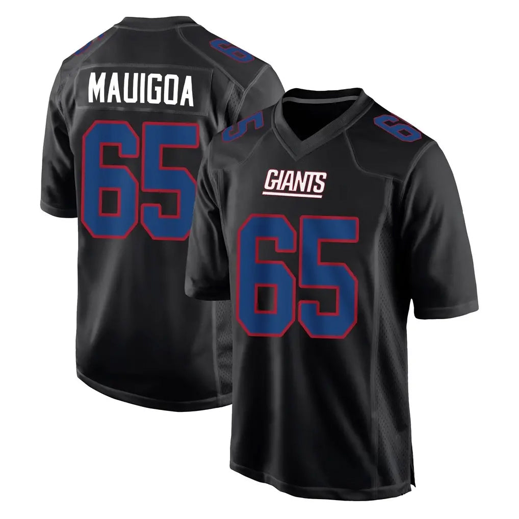 Johmsee NY.Giants #65 Francis Mauigoa Player Carbon Fashion Limited Home Game Stitched Jerseys