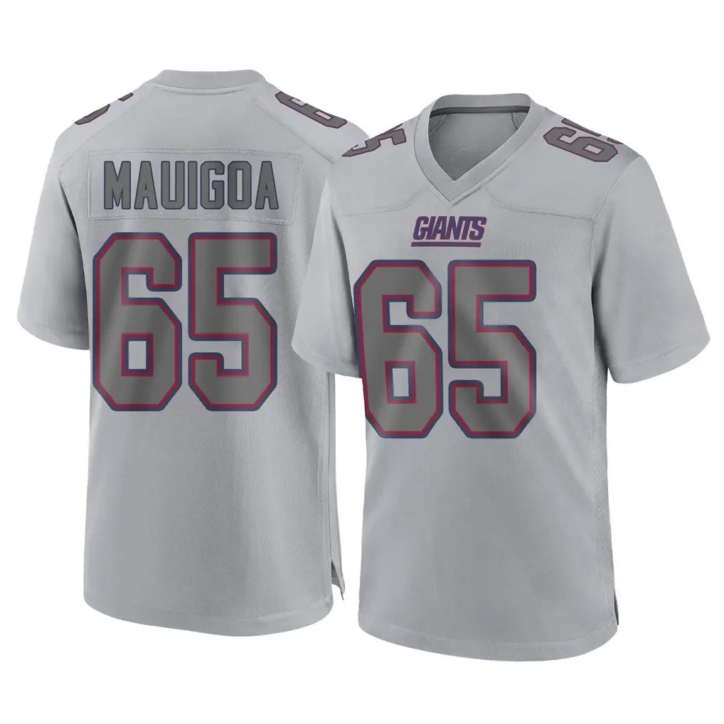 Johmsee NY.Giants #65 Francis Mauigoa Player Gray Atmosphere Fashion Limited Game Stitched Jerseys