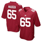 Johmsee NY.Giants #65 Francis Mauigoa Player Red Home Game Stitched Jerseys