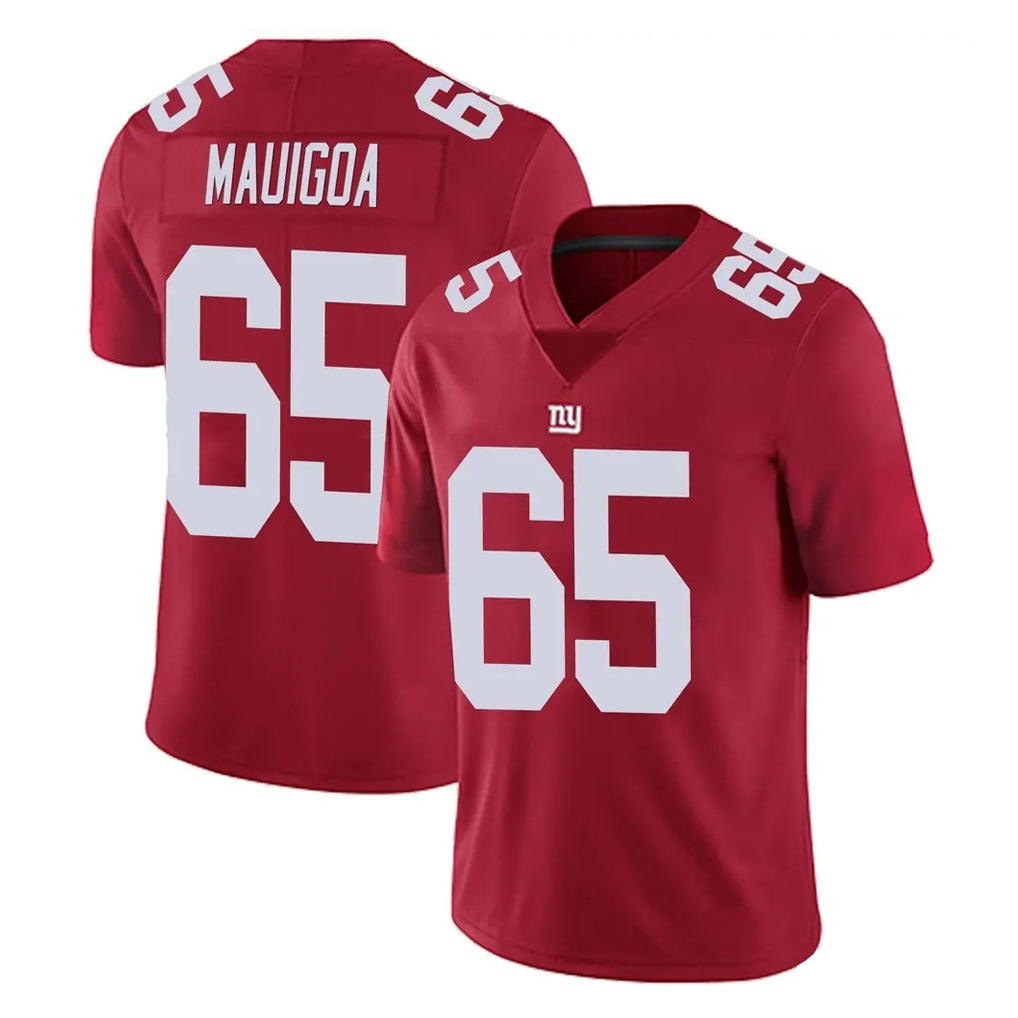 Johmsee NY.Giants #65 Francis Mauigoa Player Red Limited Vapor Untouchable Home Game Stitched Jerseys