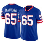 Johmsee NY.Giants #65 Francis Mauigoa Player Royal Classic Vapor Home Game Stitched Jerseys