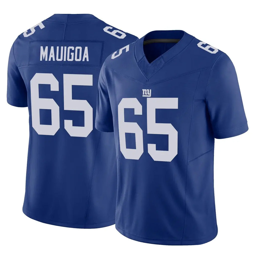 Johmsee NY.Giants #65 Francis Mauigoa Player Royal Limited Vapor F.U.S.E. Home Game Stitched Jerseys