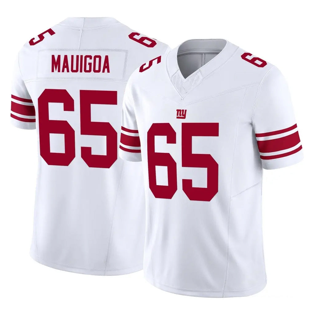 Johmsee NY.Giants #65 Francis Mauigoa Player White Limited Vapor F.U.S.E. Home Game Stitched Jerseys