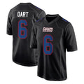 Johmsee NY.Giants #6 Jaxson Dart Player Carbon Fashion Limited Home Game Stitched Jerseys