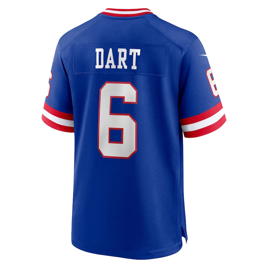 Johmsee NY.Giants #6 Jaxson Dart Player Royal Alternate Classic Game Stitched Jerseys