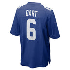 Johmsee NY.Giants #6 Jaxson Dart Player Royal Home Game Stitched Jerseys