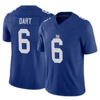 Johmsee NY.Giants #6 Jaxson Dart Player Royal Limited Vapor F.U.S.E. Home Game Stitched Jerseys
