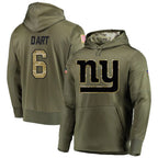 Johmsee NY.Giants #6 Jaxson Dart Player Salute to Service Hoodies Stitched Jerseys