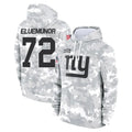 Johmsee NY.Giants #72 Jermaine Eluemunor Player Arctic Camo Salute to Service Pullover Hoodies Limited Game Stitched Jerseys
