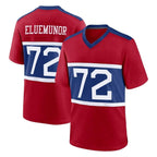 Johmsee NY.Giants #72 Jermaine Eluemunor Player Red Century Home Game Stitched Jerseys