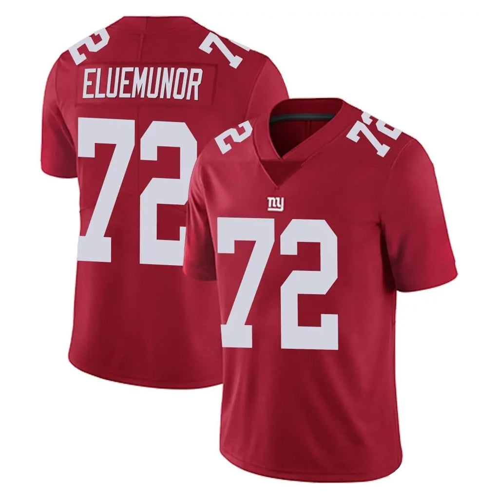 Johmsee NY.Giants #72 Jermaine Eluemunor Player Red Limited Vapor Untouchable Home Game Stitched Jerseys
