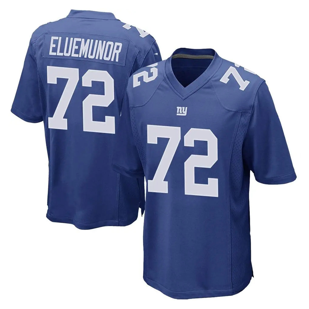 Johmsee NY.Giants #72 Jermaine Eluemunor Player Royal Home Game Stitched Jerseys