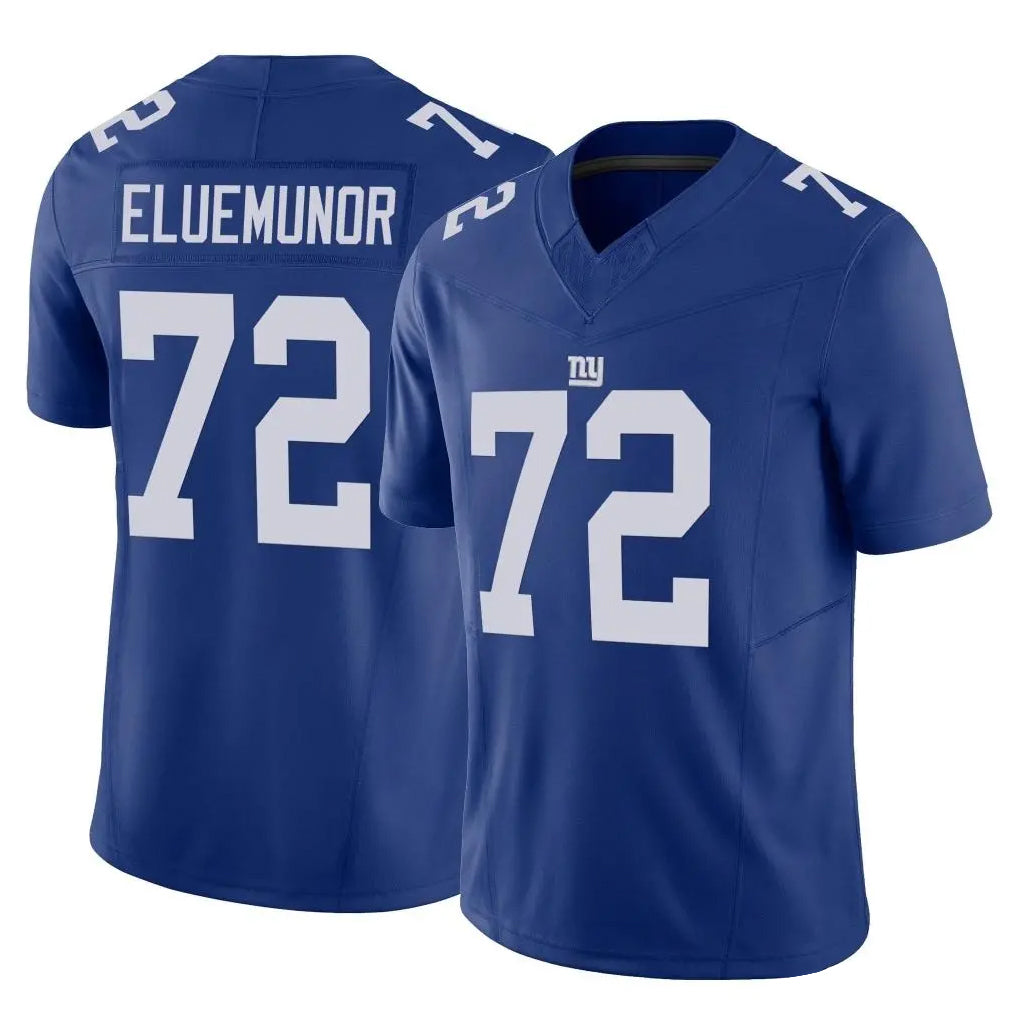 Johmsee NY.Giants #72 Jermaine Eluemunor Player Royal Limited Vapor F.U.S.E. Home Game Stitched Jerseys