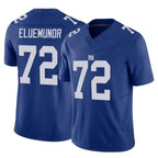 Johmsee NY.Giants #72 Jermaine Eluemunor Player Royal Limited Vapor F.U.S.E. Home Game Stitched Jerseys