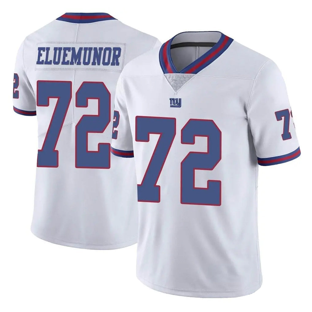 Johmsee NY.Giants #72 Jermaine Eluemunor Player White Color Rush Home Game Stitched Jerseys