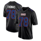 Johmsee NY.Giants #78 Andrew Thomas Player Carbon Fashion Limited Home Game Stitched Jerseys