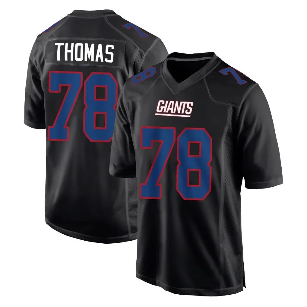 Johmsee NY.Giants #78 Andrew Thomas Player Carbon Fashion Limited Home Game Stitched Jerseys
