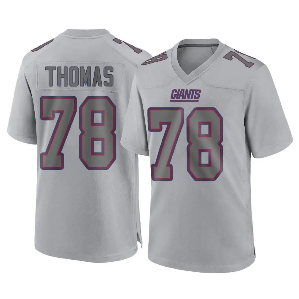 Johmsee NY.Giants #78 Andrew Thomas Player Gray Atmosphere Fashion Limited Game Stitched Jerseys