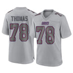 Johmsee NY.Giants #78 Andrew Thomas Player Gray Atmosphere Fashion Limited Game Stitched Jerseys
