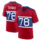 Johmsee NY.Giants #78 Andrew Thomas Player Red Century Home Game Stitched Jerseys