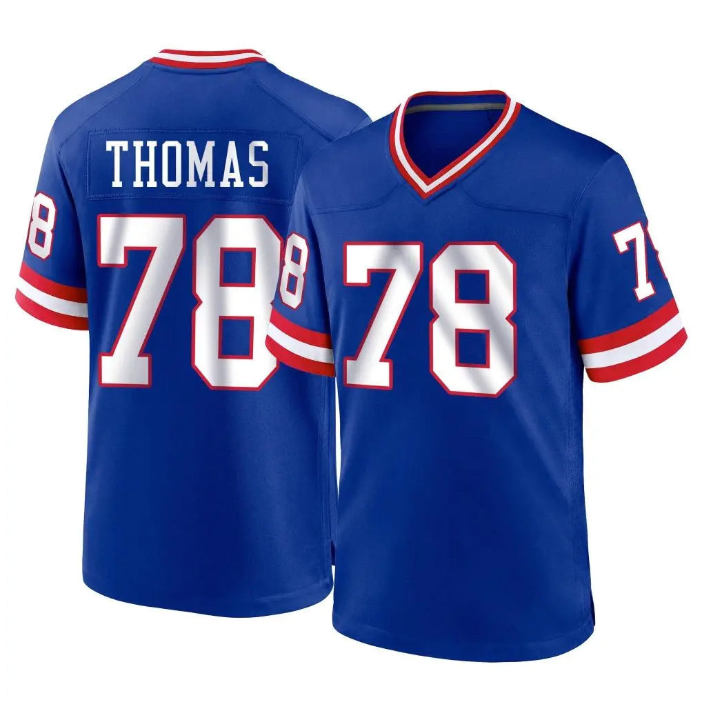 Johmsee NY.Giants #78 Andrew Thomas Player Royal Classic Home Game Stitched Jerseys