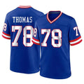 Johmsee NY.Giants #78 Andrew Thomas Player Royal Classic Home Game Stitched Jerseys