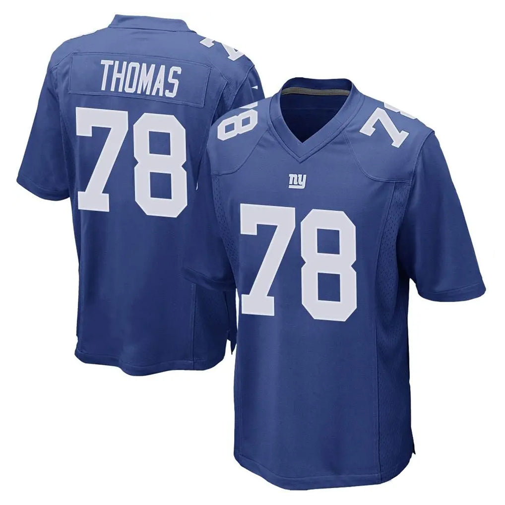 Johmsee NY.Giants #78 Andrew Thomas Player Royal Home Game Stitched Jerseys