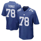 Johmsee NY.Giants #78 Andrew Thomas Player Royal Home Game Stitched Jerseys