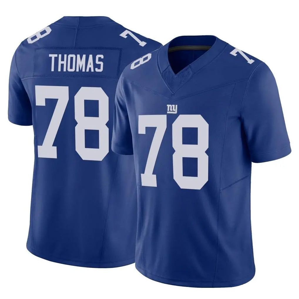 Johmsee NY.Giants #78 Andrew Thomas Player Royal Limited Vapor F.U.S.E. Home Game Stitched Jerseys