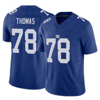 Johmsee NY.Giants #78 Andrew Thomas Player Royal Limited Vapor F.U.S.E. Home Game Stitched Jerseys