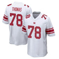 Johmsee NY.Giants #78 Andrew Thomas Player White Home Game Stitched Jerseys
