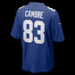 NY.Giants #83 Dalen Cambre Royal Team Game Stitched American Football Jerseys
