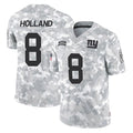 Johmsee NY.Giants #8 Jevon Holland Player Arctic Camo Salute To Service Limited Game Stitched Jerseys