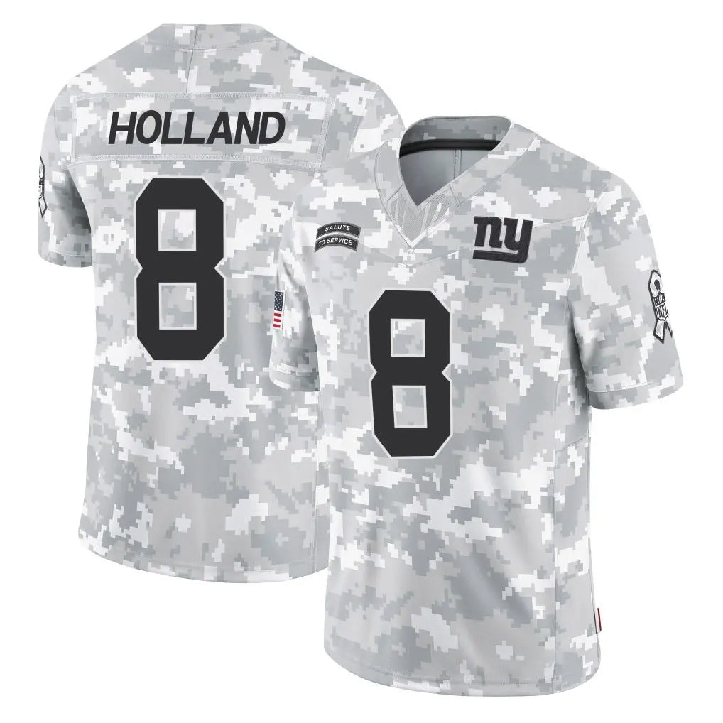 Johmsee NY.Giants #8 Jevon Holland Player Arctic Camo Salute To Service Limited Game Stitched Jerseys