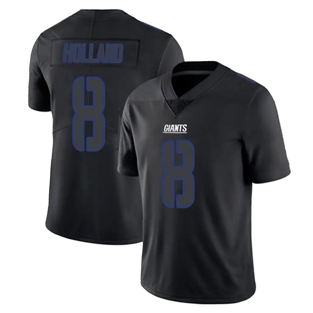 Johmsee NY.Giants #8 Jevon Holland Player Black Impact Limited Home Game Stitched Jerseys