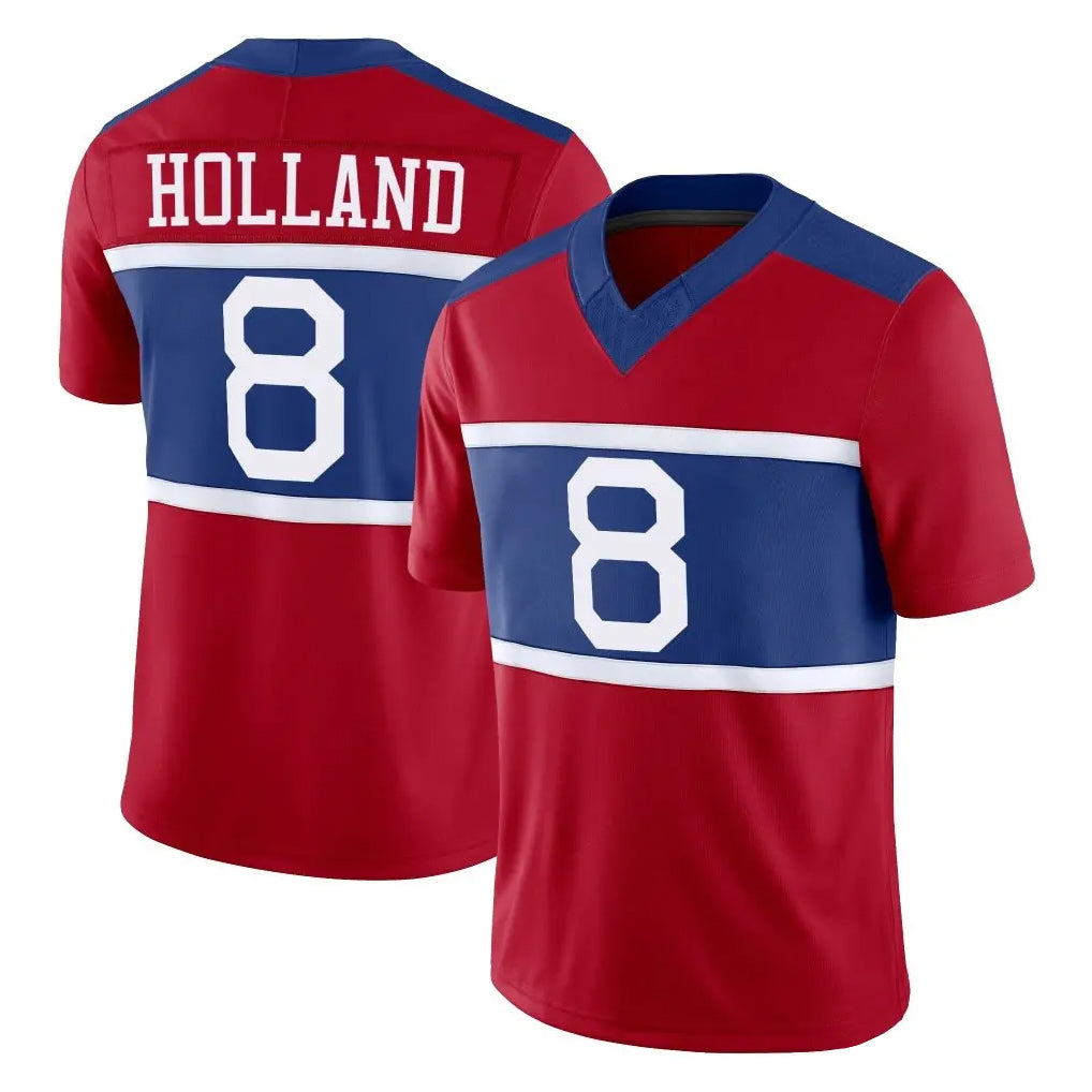 Johmsee NY.Giants #8 Jevon Holland Player Red Century Vapor F.U.S.E. Home Game Stitched Jerseys