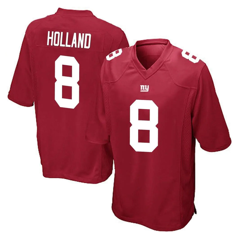Johmsee NY.Giants #8 Jevon Holland Player Red Home Game Stitched Jerseys