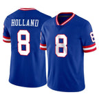 Johmsee NY.Giants #8 Jevon Holland Player Royal Classic Vapor Home Game Stitched Jerseys