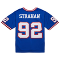 Johmsee NY.Giants #92 Michael Strahan Mitchell & Ness Royal Big & Tall 1993 Retired Player Replica Stitched Puhic Jersey